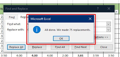 Replace in Excel