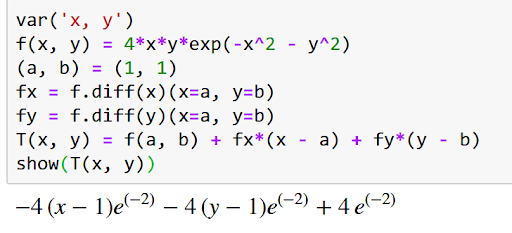 SageMath Code – Tangent Plane