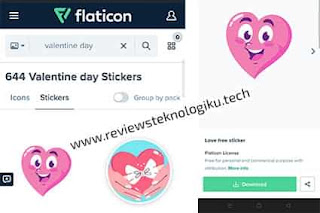 stiker valentine day online