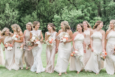 white bridesmaid dresses