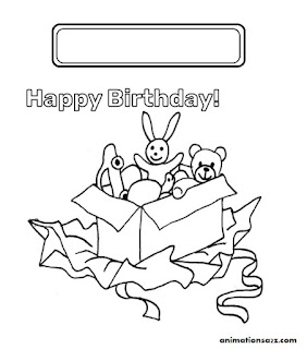 coloring pages birthday cards kids