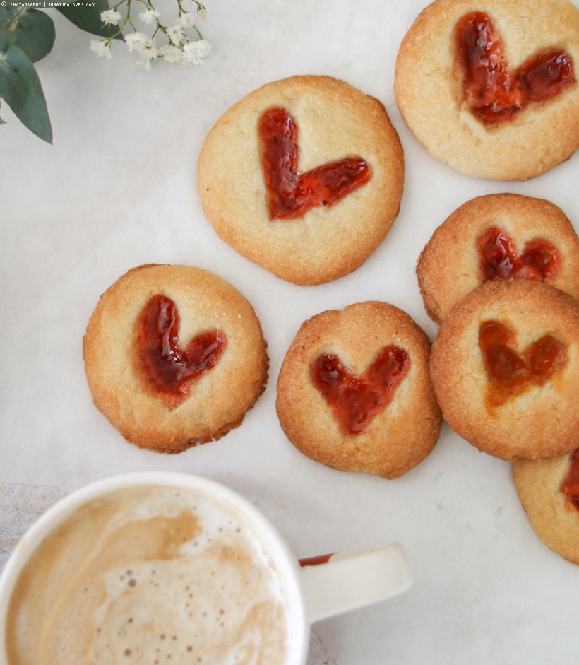 Valentinstagskekse mit Marmelade