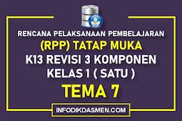 RPP KELAS 1 TEMA 7 KURIKULUM 2013 REVISI 3 KOMPONEN