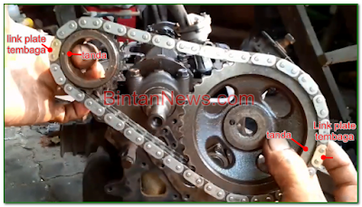 Cara Memasang Timing Chain Toyota 4K ENGINE: Sinkron Sprocket Engkol dan Nok