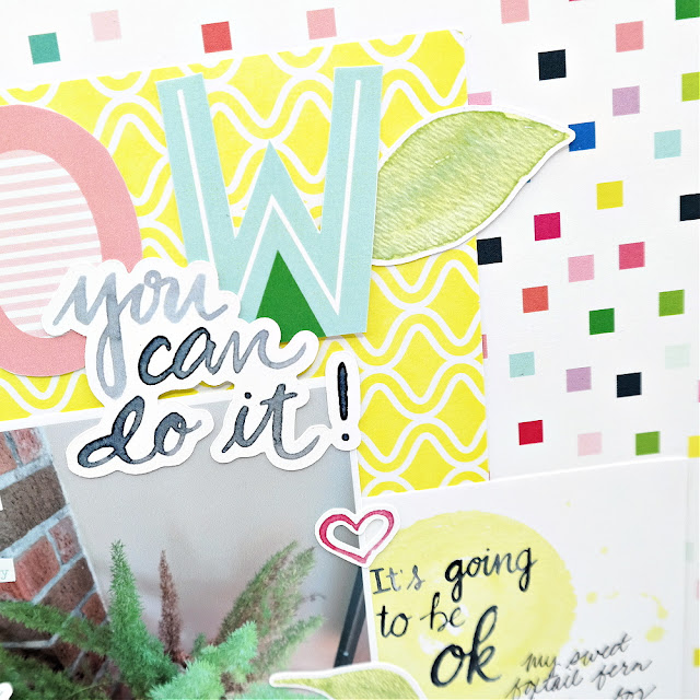You Can Do It Die-Cut on a Pretty Little Studio Scrapbook Layout