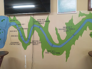 Line Diagram of "White Water Rafting " route from Zimbabwe side of Victoria Falls.