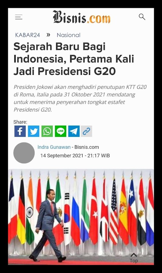 Indonesia sendiri merupakan negara dengan PDB terbesar dunia nomer Ironi Ketua G20