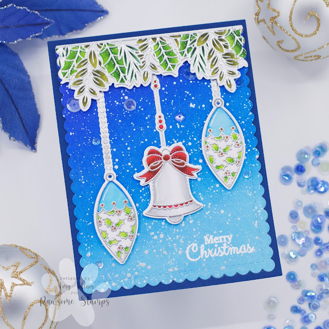 Deck the Halls Stamp and Die Set, Icicle Sequin Mix by Pawsome Stamps #pawsomestamps #handmade