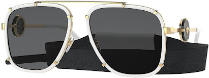 White Gold VERSACE Sunglasses for Men