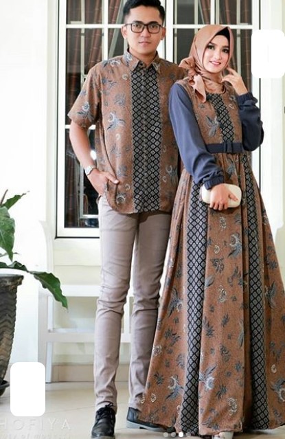 Model Baju Gamis Batik Kombinasi Kain Polos,Batik,Baju Batik,Gamis