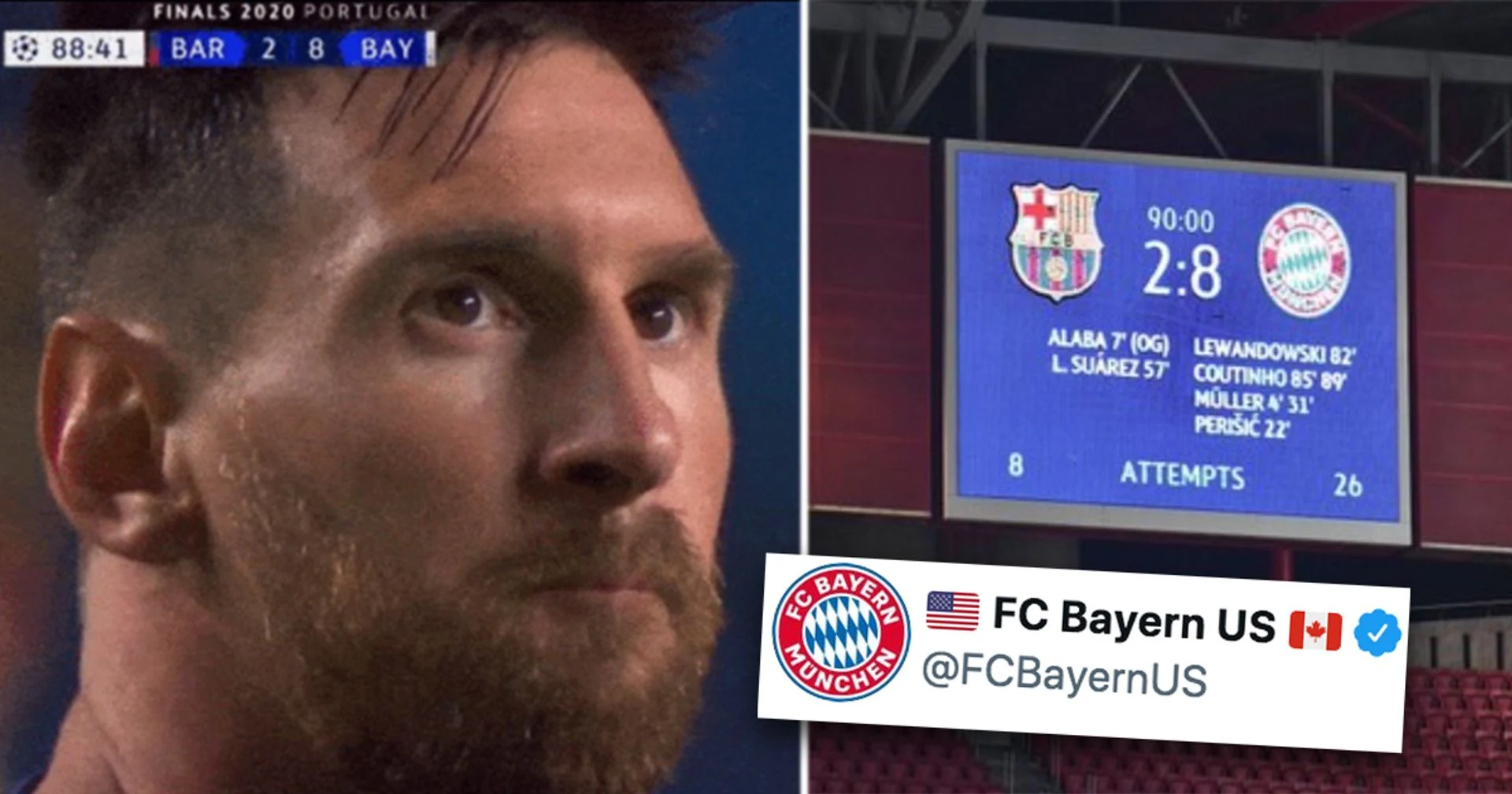 'Happy 2-8 to those celebrating': Bayern taunt Barca on social media