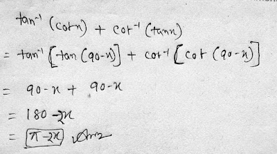 tan^-1(cotx)+cot^-1(tanx)  Inverse Trigonometry class 12