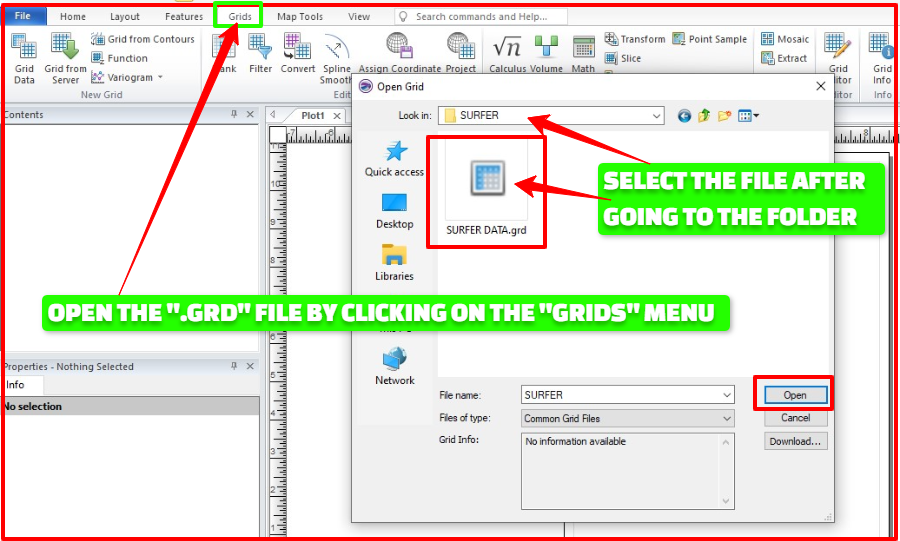 Stockpile volume calculation by Surfer Software