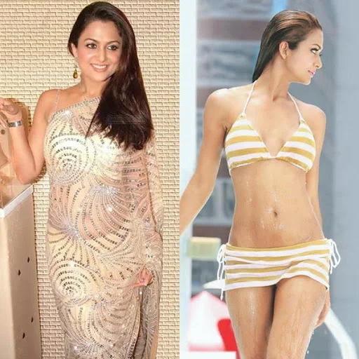 saree vs bikini indian actress