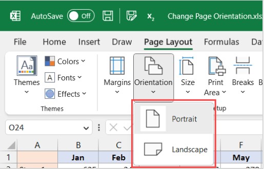 تغيير اتجاه النص في Excel