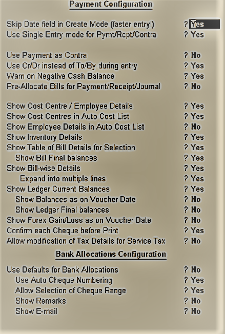 how to prepare payment voucher In Tally ERP 9