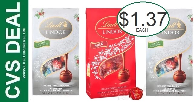 Lindt LINDOR Milk Chocolate CVS Deals 12-5-12-11