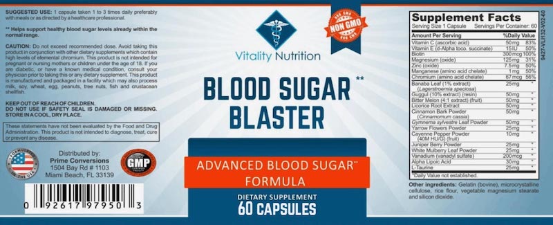 BLOOD SUGAR BLASTER - DOES VITALITY NUTRITION SUPPLEMENT WORK?