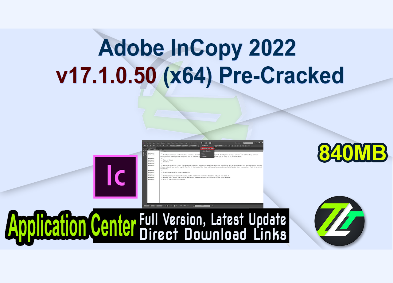Adobe InCopy 2022 v17.1.0.50 (x64) Pre-Cracked