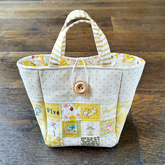 Tiny patchwork gift bag by Heidi Staples of Fabric Mutt