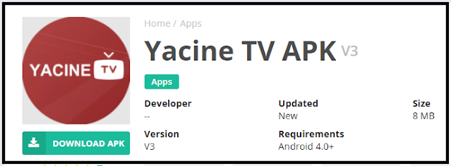 Link Download Yacine TV APK V3 Aplikasi Nonton Bola Gratis