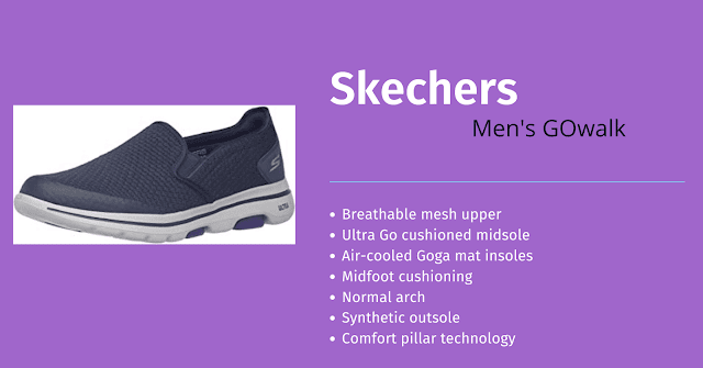 Skechers Men's GOwalk 5 dress shoes for plantar fasciitis
