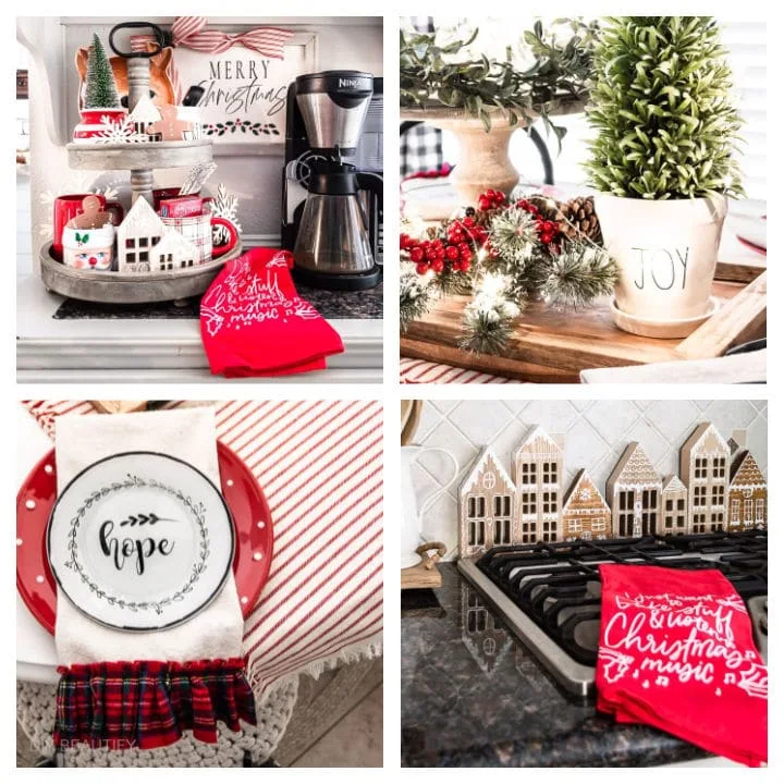 Christmas kitchen collage