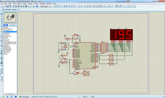 Displaying an External Pulse Counting Using ATMega16 Timer/Counter0