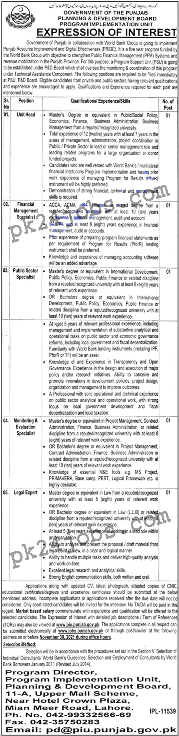 Punjab Development Jobs 2022 – Today Jobs 2022