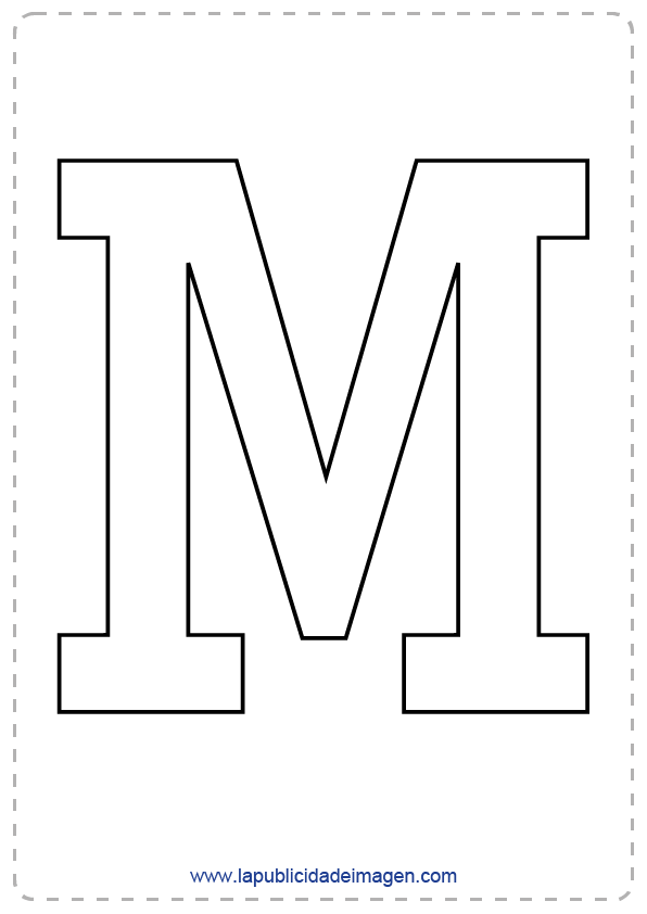 molde de letras m