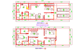 Gambar-Rumah-Minimalis-Terbaru-2-Lantai-Ukuran-6.5X17-Meter-Format-Dwg-Autocad-01