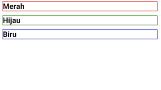 Hasil Program 4 Warna Border HTML