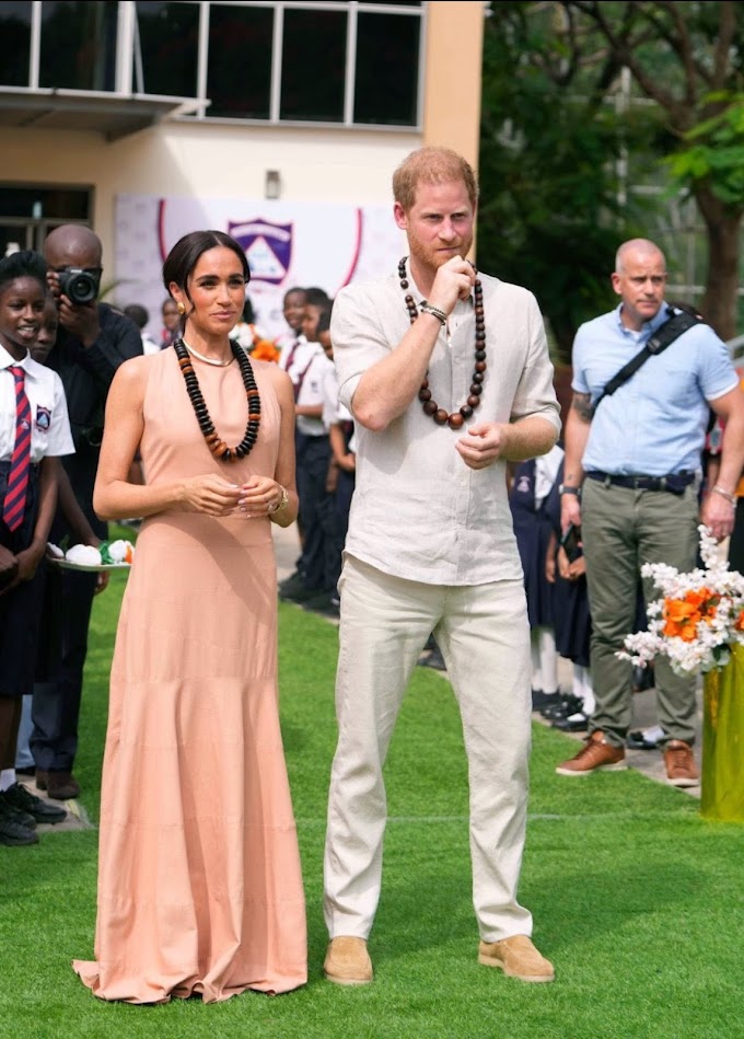 Prince Harry And Meghan Markle Visit Abuja School As They Arrive Nigeria [PHOTOS]
