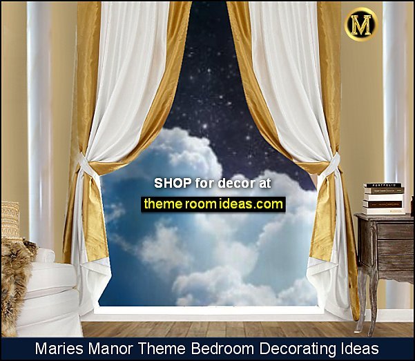 gold drapes gold curtains  cloud murals  Heaven  Clouds Wallpaper Mural  angel heaven bedrooms