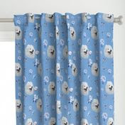 Curtains from Samyed Joy in Floral Blue Roses