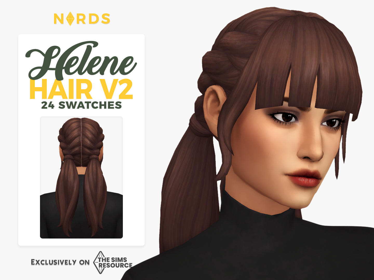 Helene V2 Sims 4 CC Hair