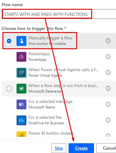 Power Automate Functions - STARTS WITH or ENDS WITH Function