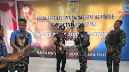 Dedikasi serta Pengabdian nya Satgas Pamtas Mobile Raider 300/Brajawijaya terima Penghargaan