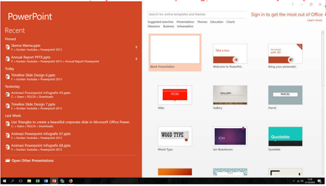 Menjalankan Program Microsoft Powerpoint 2016