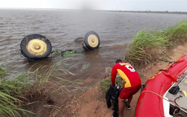 Operário morre afogado após trator que ele conduzia cair em barragem
