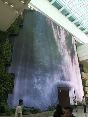 Changi Airport Terminal-2 :- Digital Waterfall