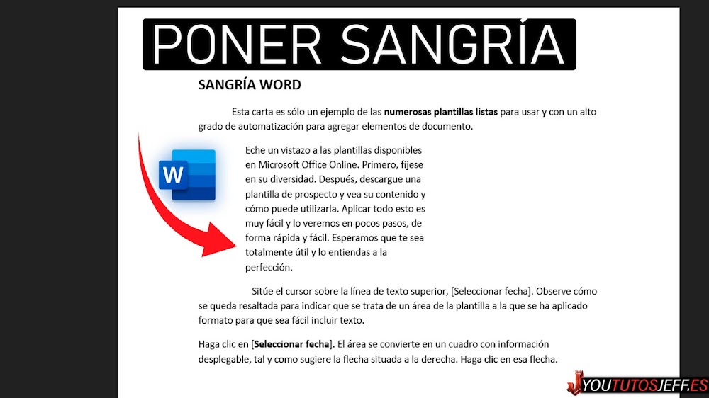 Poner SANGRIA en Word 🔵 Usar Sangria