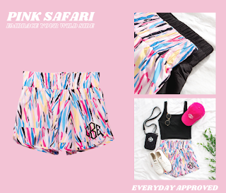 Everyday approved pink safari athletic shorts