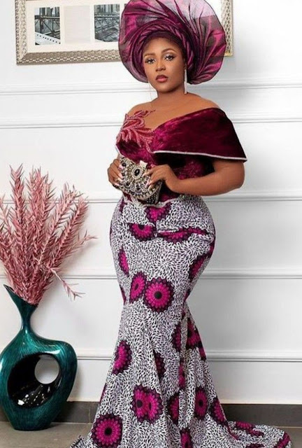 Latest Ankara and Velvet Combination Styles