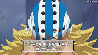 ワンピースアニメ ドレスローザ編 736話 キッド海賊団 キラー 人斬りの釜ぞう KID Piarates Killer  | ONE PIECE Episode 736