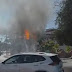 Poste pega fogo e provoca transtorno no bairro do Cabula; veja vídeo
