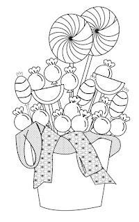 Candies flower pot coloring page printable coloring pages free for kids
