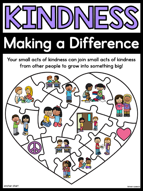 Kindness activities for kids in the classroom, including social emotional learning lessons, kindness read aloud, kindness activities, kindness song, and more engaging activities to foster a culture of kindness in your classroom!