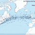 Este es al aspecto que tienen 24 horas de vuelos entre Europa y Estados Unidos