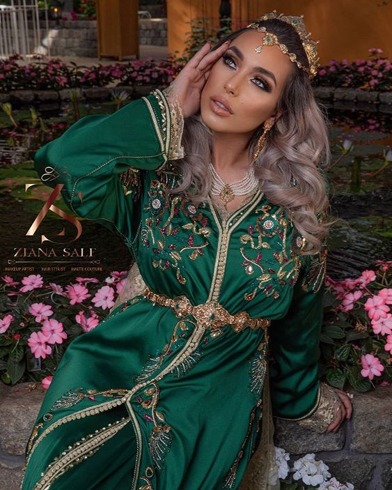 vente caftan mariage vert paris